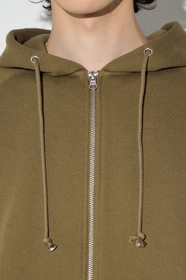 裏毛ジップアップパーカー 詳細画像