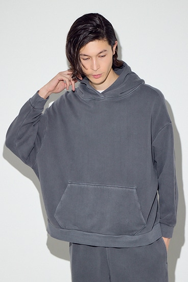 裏起毛ワイドフーディー 詳細画像