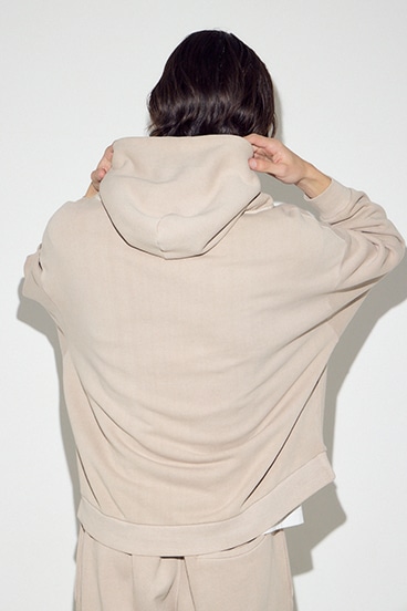 裏起毛ワイドフーディー