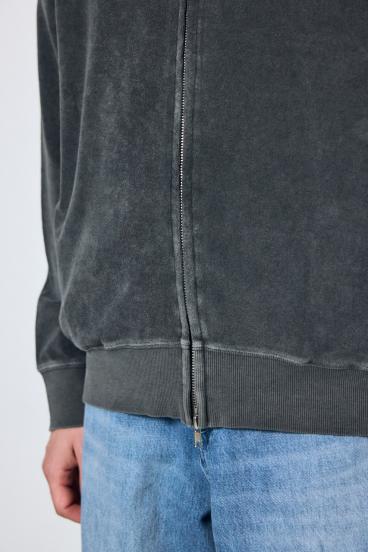 ソフトパイルジップアップフーディー 詳細画像