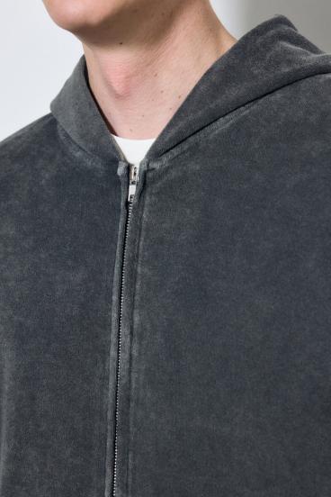 ソフトパイルジップアップフーディー 詳細画像