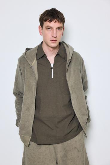 ソフトパイルジップアップフーディー 詳細画像