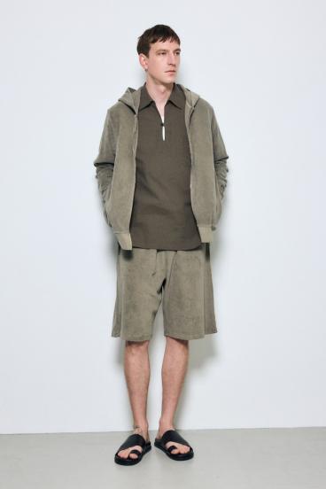 ソフトパイルジップアップフーディー 詳細画像