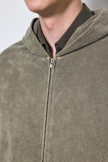 ソフトパイルジップアップフーディー 詳細画像