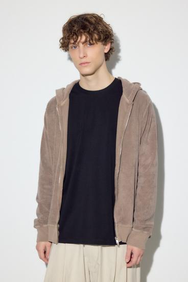 ソフトパイルジップアップフーディー