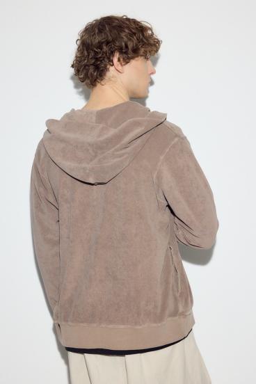 ソフトパイルジップアップフーディー 詳細画像