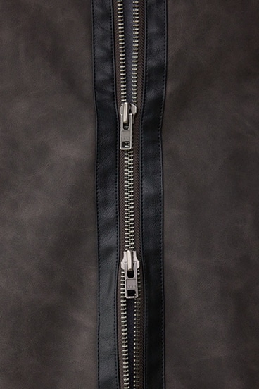 切替合皮ブルゾン 詳細画像