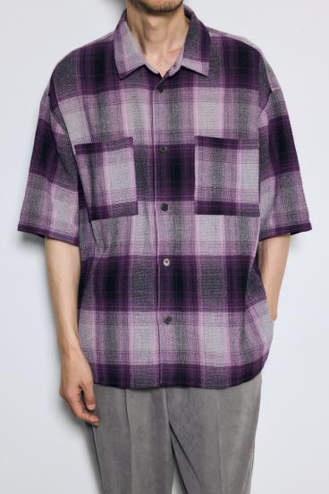 チェック半袖SH