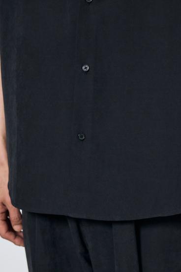 接触冷感フェイクスエード半袖シャツ 詳細画像