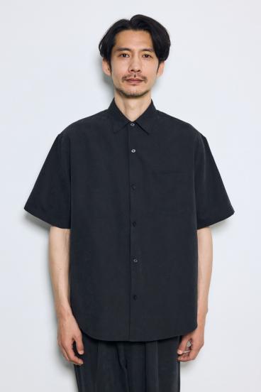 接触冷感フェイクスエード半袖シャツ 詳細画像