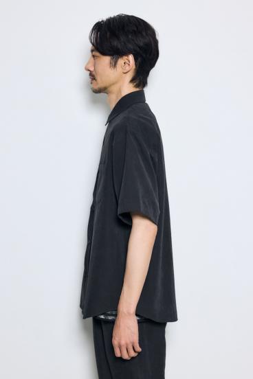 接触冷感フェイクスエード半袖シャツ 詳細画像