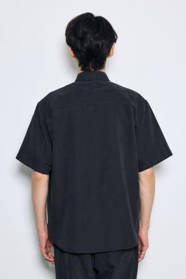 接触冷感フェイクスエード半袖シャツ 詳細画像