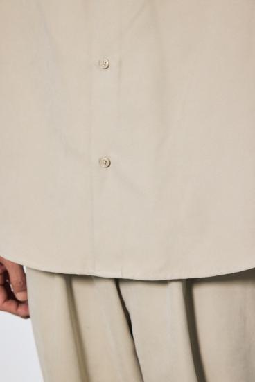 接触冷感フェイクスエード半袖シャツ 詳細画像