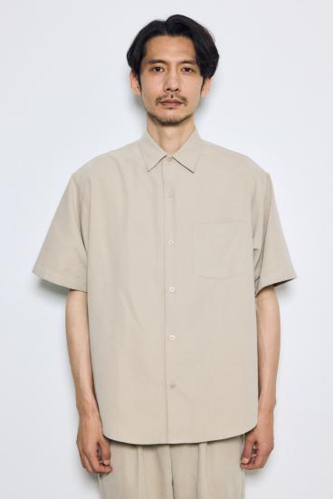 接触冷感フェイクスエード半袖シャツ 詳細画像