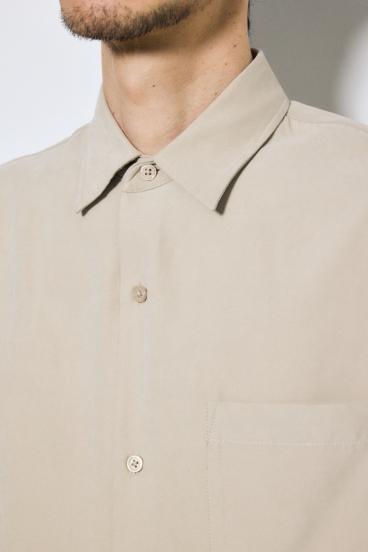 接触冷感フェイクスエード半袖シャツ 詳細画像