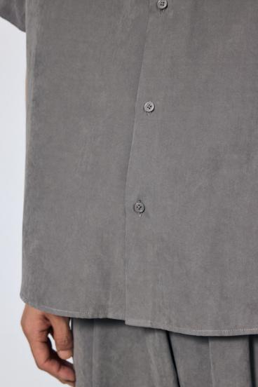 【GOLDEN PRICE 5/1（日）8:59まで】接触冷感フェイクスエード半袖シャツ 詳細画像