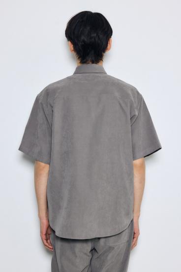 【GOLDEN PRICE 5/1（日）8:59まで】接触冷感フェイクスエード半袖シャツ 詳細画像