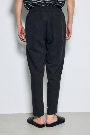 接触冷感フェイクスエードスリムパンツ 詳細画像