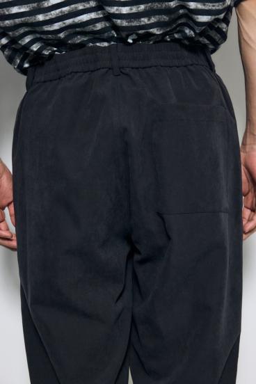 接触冷感フェイクスエードスリムパンツ 詳細画像