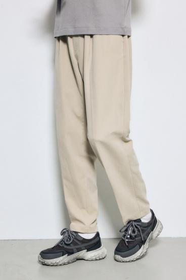 接触冷感フェイクスエードスリムパンツ 詳細画像