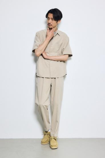 接触冷感フェイクスエードスリムパンツ 詳細画像