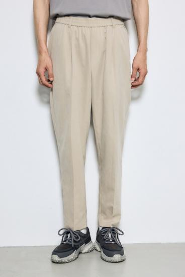 接触冷感フェイクスエードスリムパンツ 詳細画像