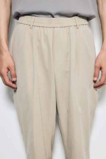 接触冷感フェイクスエードスリムパンツ 詳細画像