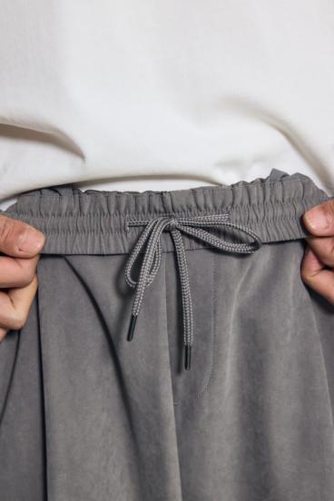 接触冷感フェイクスエードスリムパンツ 詳細画像