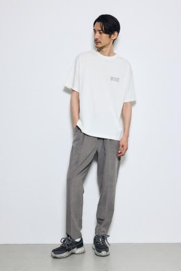 接触冷感フェイクスエードスリムパンツ 詳細画像