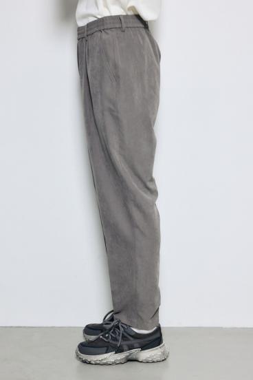 接触冷感フェイクスエードスリムパンツ 詳細画像