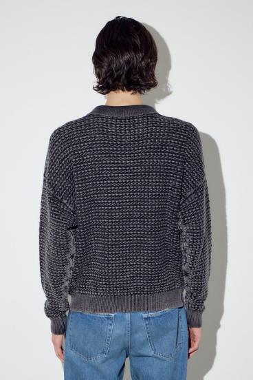 ヴィンテージウォッシュニットポロ 詳細画像