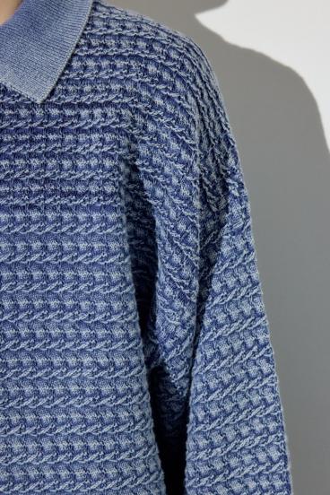 ヴィンテージウォッシュニットポロ 詳細画像