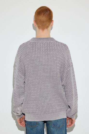 ヴィンテージウォッシュニットポロ 詳細画像