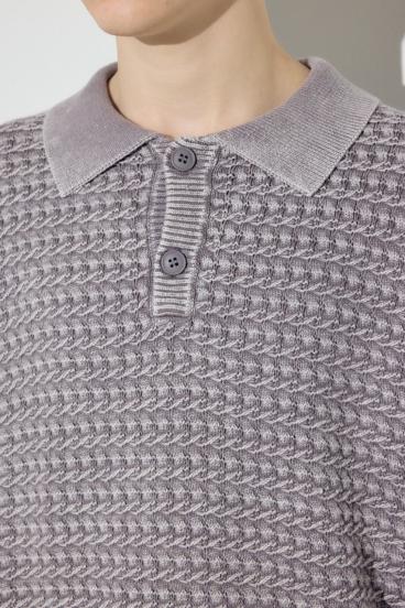 ヴィンテージウォッシュニットポロ 詳細画像