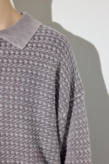 ヴィンテージウォッシュニットポロ 詳細画像