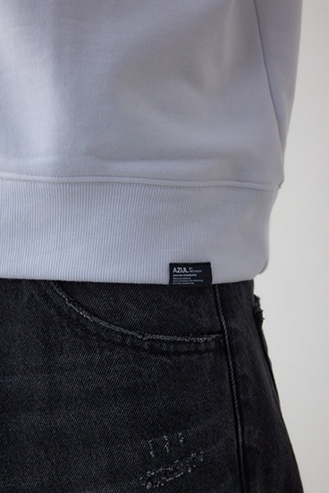 フェイドプリントスウェットトップス 詳細画像