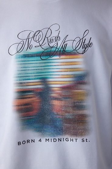 フェイドプリントスウェットトップス 詳細画像