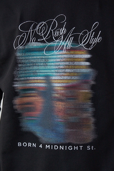 フェイドプリントスウェットトップス 詳細画像