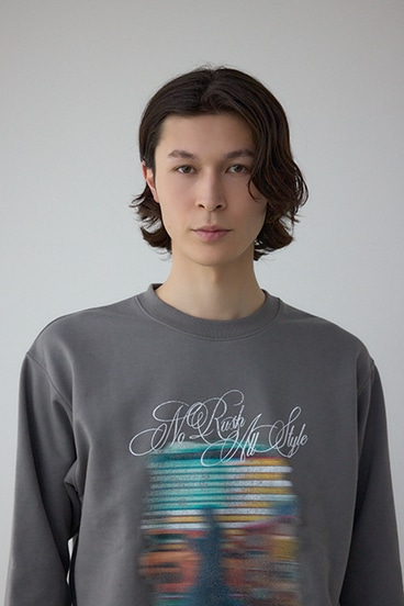 フェイドプリントスウェットトップス