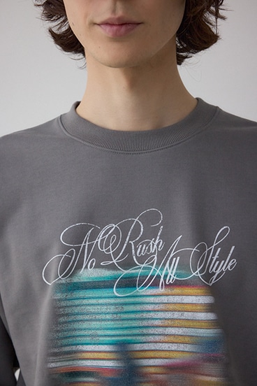 フェイドプリントスウェットトップス 詳細画像