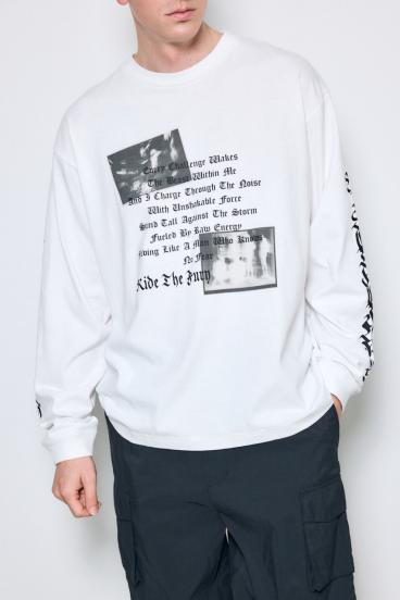 袖ロゴ長袖Tシャツ