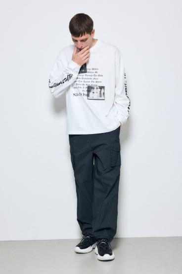 袖ロゴ長袖Tシャツ 詳細画像