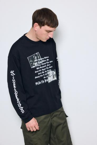 袖ロゴ長袖Tシャツ