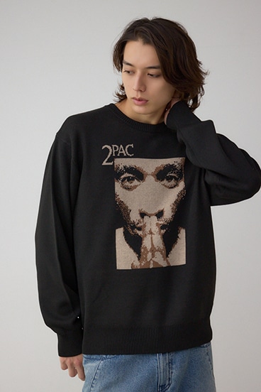 RAP HIP HOPグラフィックニット 詳細画像