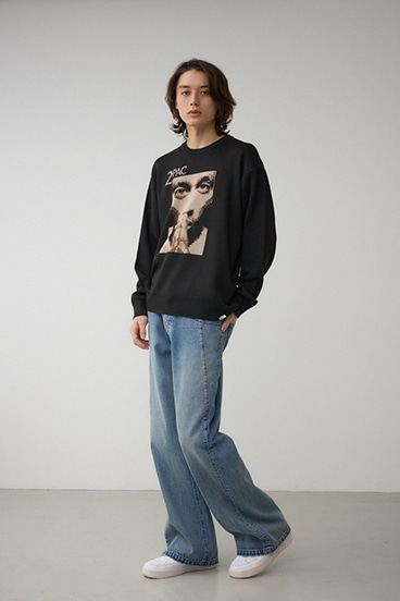 RAP HIP HOPグラフィックニット 詳細画像