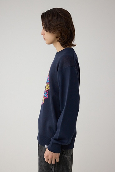 RAP HIP HOPグラフィックニット 詳細画像