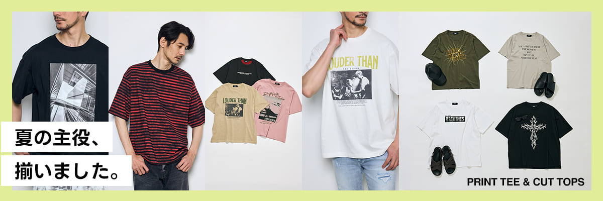 PRINT TEE & CUT TOPS for MEN 