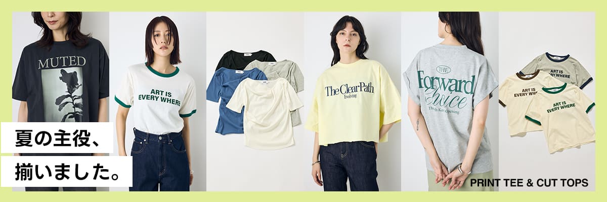 PRINT TEE & CUT TOPS for WOMEN 