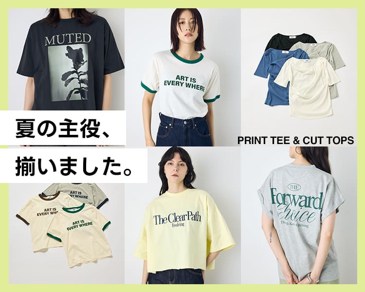 PRINT TEE & CUT TOPS for WOMEN