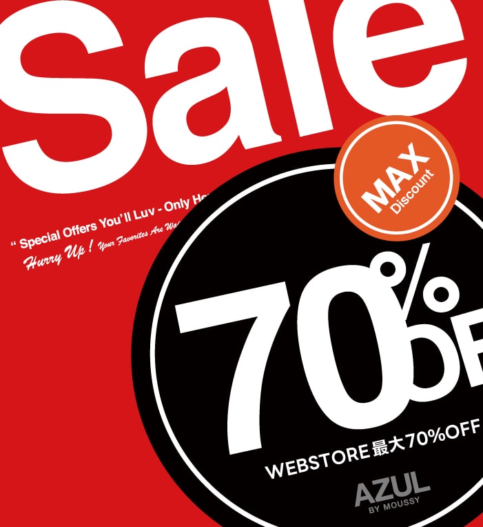 Sale MAX Discount 70％OFF | WEBSTORE 最大70%OFF